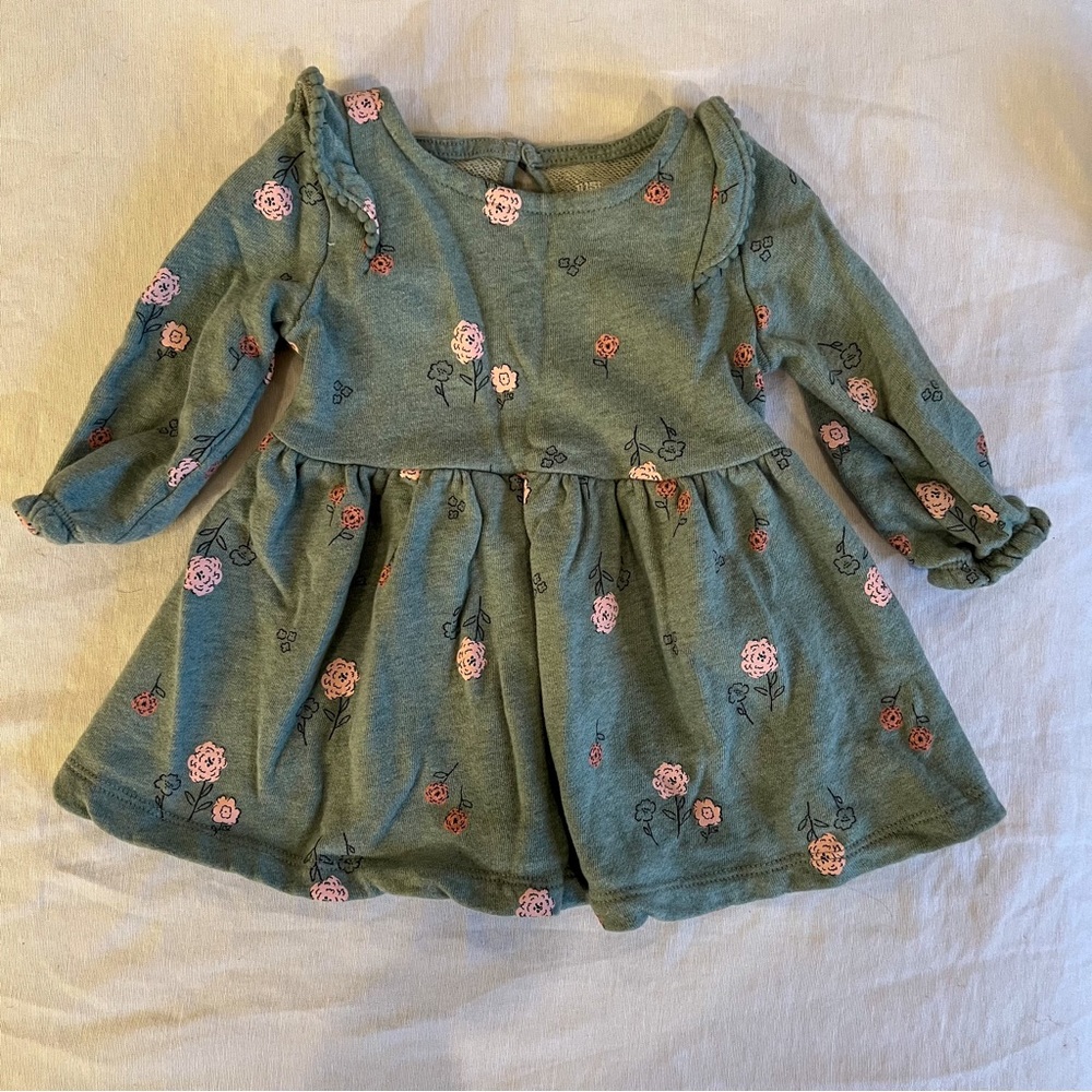 Blue Cat and Jack Dress with Floral Pattern